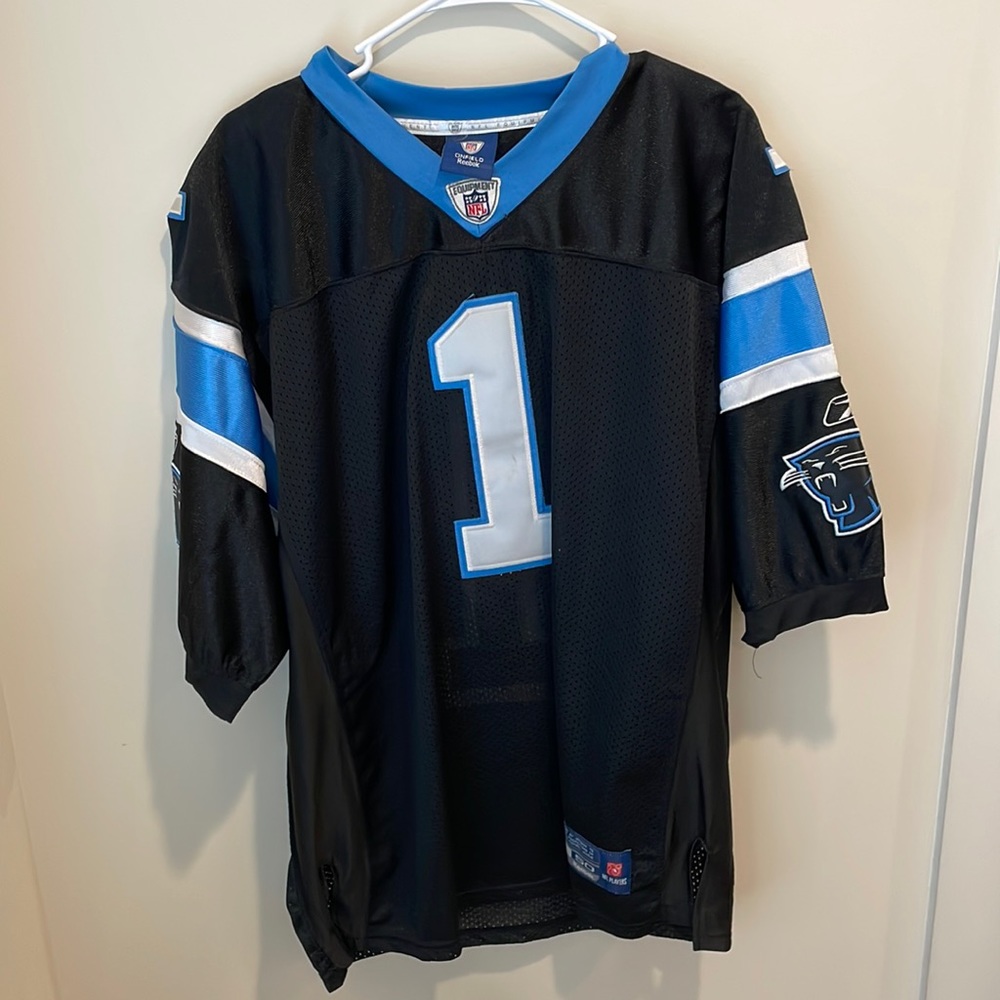 COPY - Reebok Cam Newton panthers jersey. Mens size L. Used in good condition.
